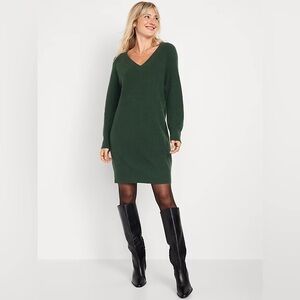 Old Navy || Dark Green Knit Sweater Dress Size L